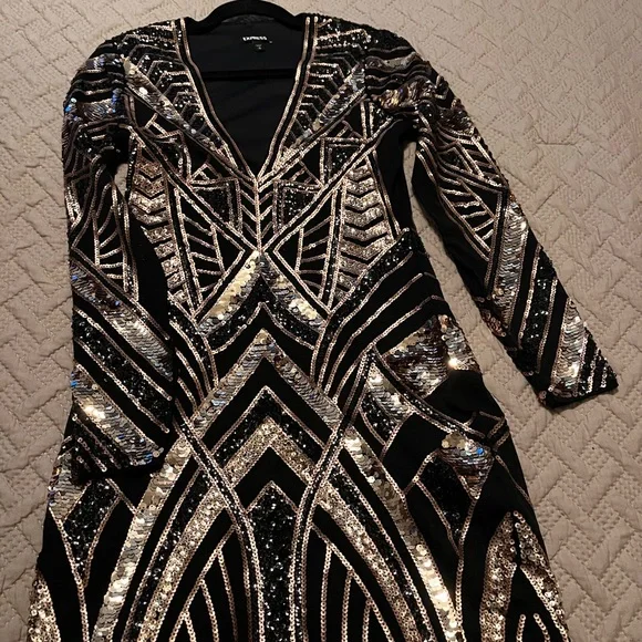 express sequin mini dress EXPRESS SEQUIN SLEEVELESS MINI DRESS
